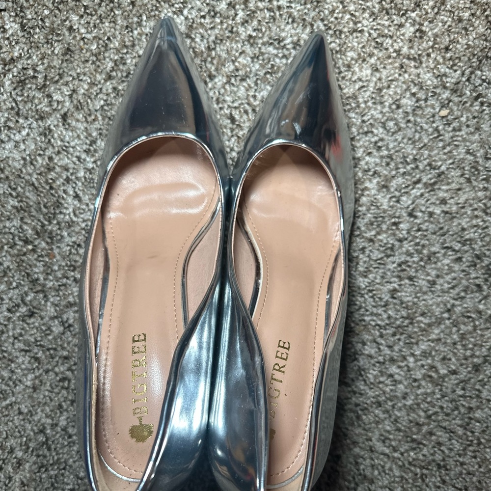 Womens Pointed Toe Slip on Stilettos Pumps